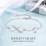 CDE Infinity Heart Symbol Charm Link Bracelet for Women 925 Sterling Silver Stainless Steel Adjustable Anniversary Jewelry Birthday Gifts for Women Wife Girlfriend Her - Image 4